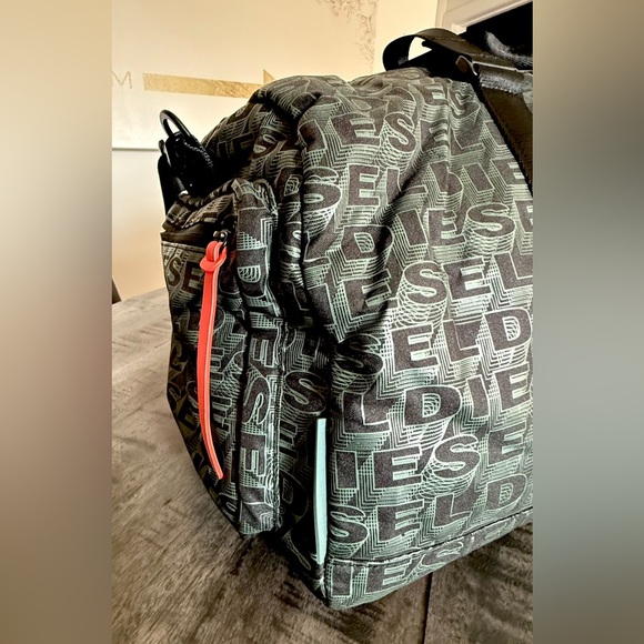 Diesel Men's Black and Olive Duffel Bag - Picture 3 of 6